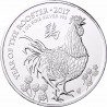 INGLATERRA 2 LIBRAS 2017 AÑO LUNAR DEL GALLO MONEDA DE PLATA PURA 2 Pounds Silver 1 ONZA OZ OUNCE Year of the Rooster