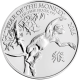 INGLATERRA 2 LIBRAS 2016 AÑO LUNAR DEL MONO MONEDA DE PLATA PURA 2 Pounds Silver 1 ONZA OZ OUNCE Year of the Monkey