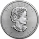 CANADA 5 DOLARES 2014 HOJA DE ARCE MONEDA DE PLATA PURA 9999 $5 DOLLARS SILVER COIN MAPLE LEAF 1 ONZA