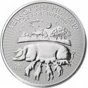 INGLATERRA 2 LIBRAS 2019 AÑO LUNAR DEL CERDO MONEDA DE PLATA PURA 2 Pounds Silver 1 ONZA OZ OUNCE Year of the PIG