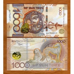 KAZAJISTAN 1000 TENGE 2025 PERROS SALVAJES Pick 52 BILLETE SC Kazajastan UNC BANKNOTE