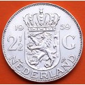 HOLANDA 2,50 GULDEN 1959 REINA JULIANA y LEON CON ESPADA KM.185 MONEDA DE PLATA MBC+ The Netherlands silver 0,35 ONZAS