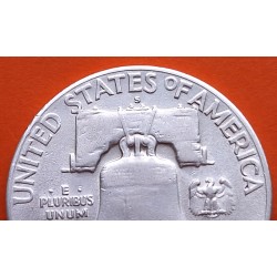 ESTADOS UNIDOS 1/2 DOLAR 1949 S BENJAMIN FRANKLIN y CAMPANA KM.163 MONEDA DE PLATA MBC USA Half silver dollar R/2