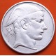 BELGICA 50 FRANCOS 1950 BUSTO DE MERCURIO y LEON Leyenda BELGIE KM.136 MONEDA DE PLATA MBC Belgium
