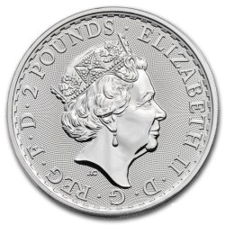 INGLATERRA 2 LIBRAS 2017 BRITANNIA MONEDA DE PLATA PURA United Kingdom £2 Pounds silver OZ 1 ONZA