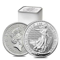 . 1 coin ULTIMO AÑO DE EMISION x INGLATERRA 2 LIBRAS 2022 BRITANNIA MONEDA DE PLATA SC United Kingdom £2 Pounds silver OZ ONZA