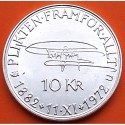 SUECIA 10 KRONOR 1972 REY GUSTAV VI 90 CUMPLEAÑOS KM.828 MONEDA DE PLATA SC- Sweden silver kroner