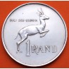 SUDAFRICA 1 RAND 1967 ANTILOPE y VERWOERD KM.72.1 MONEDA DE PLATA MBC+ South Africa silver KRUGERRAND