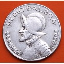 PANAMA 1/2 BALBOA 1966 BUSTO DE BALBOA KM.12.A.1 MONEDA DE PLATA MBC Medio Balboa 1966 silver coin