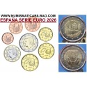 . @16/ABRIL Envío@ ESPAÑA MONEDAS EURO 2026 Serie 1+2+5+10+20+50 Centimos + 1 EURO + 2 EUROS 2026 REY + POBLET + INCLUSIÓN