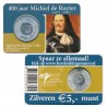 @COINCARD - PLATA@ HOLANDA 5 EUROS 2007 MICHIEL DE RUYTER MONEDA SC The Netherlands 0,37 ONZAS