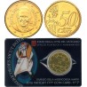 . VATICANO 50 CENTIMOS 2016 PAPA FRANCISCO COINCARD Nº 7 MISERICORDIA MONEDA DE LATON SC Coin Card