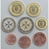. @VARIANTE CON LETRA -F-@ MALTA MONEDAS EURO 2008 SC : 1+2+5+10+20+50 Centimos + 1 EURO + 2 EUROS 2008 SERIE TIRA