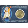. VATICANO 50 CENTIMOS 2016 PAPA FRANCISCO COINCARD Nº 7 MISERICORDIA MONEDA DE LATON SC Coin Card