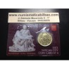 VATICANO 50 CENTIMOS 2013 PAPA BENEDICTO XVI COINCARD nº 4 LA PIETA MONEDA DE LATON SC @NO SELLO@