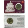 @OFERTA@ VATICANO 50 CENTIMOS 2013 PAPA BENEDICTO XVI COINCARD nº 4 LA PIETA MONEDA DE LATON SC @NO SELLO@