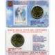 @OFERTA@ VATICANO 50 CENTIMOS 2011 PAPA BENEDICTO XVI COINCARD Nº 1 + SELLO de JUAN PABLO II MONEDA DE LATÓN SC