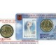 @OFERTA@ VATICANO 50 CENTIMOS 2011 PAPA BENEDICTO XVI COINCARD Nº 1 + SELLO de JUAN PABLO II MONEDA DE LATÓN SC