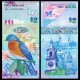 @BILLETE MAS BONITO DEL MUNDO 2009@ BERMUDA 2 DOLARES 2009 PAJARO BLUEBIRD Pick 57 BILLETE HIBRIDO SC Hybrid UNC BANKNOTE