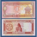 1º BILLETE DE SU HISTORIA x TURKMENISTAN 1 MANAT 1993 EDIFICIO Pick 1 BILLETE SC Ex República Rusia UNC BANKNOTE