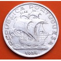 PORTUGAL 10 ESCUDOS 1954 CARABELA KM.586 MONEDA DE PLATA MBC REPUBLICA PORTUGUESA silver coin R/2