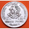 MEXICO 5 PESOS 1952 HIDALGO KM.467 MONEDA DE PLATA MUY CIRCULADA silver coin 0,64 ONZAS R/5