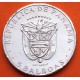 . 1,06 ONZAS de PLATA PURA x PANAMA 5 BALBOAS 1970 DISCOBOLO XI JUEGOS CENTROAMERICANOS KM.28 MONEDA DE PLATA MUY CIRCULADA R/3