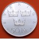 SUECIA 50 KRONOR 1975 REFORMA CONSTITUCIONAL KM.848 MONEDA DE PLATA SC Sweden silver kroner