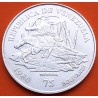 VENEZUELA 75 BOLIVARES 1980 ANTONIO JOSE DE SUCRE BURRO y ARADO MICHELENA KM.55 MONEDA DE PLATA EBC + LIMPIADA silver coin R/1