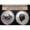 AUSTRALIA 1 DOLAR 2015 AÑO DE LA CABRA 2ª SERIE LUNAR MONEDA DE PLATA $1 dollar silver OZ ONZA OUNCE YEAR OF THE SHEEP
