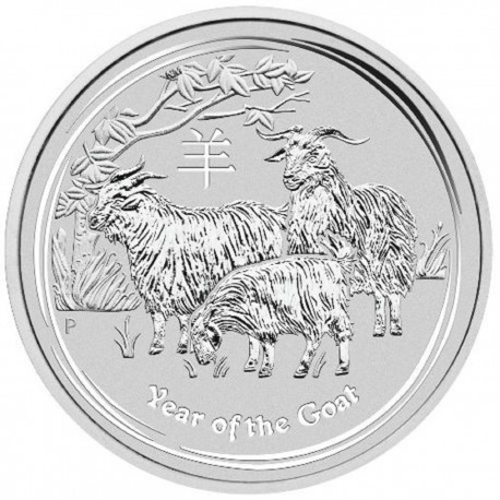 AUSTRALIA 1 DOLAR 2015 AÑO DE LA CABRA 2ª SERIE LUNAR MONEDA DE PLATA $1 dollar silver OZ ONZA OUNCE YEAR OF THE SHEEP