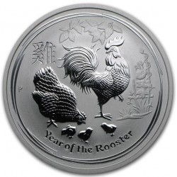 AUSTRALIA 1 DOLAR 2017 AÑO DEL GALLO 2ª Serie Lunar MONEDA DE PLATA PURA SC 1 ONZA OZ OUNCE YEAR OF THE ROOSTER