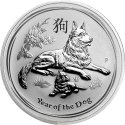 AUSTRALIA 1 DOLAR 2018 AÑO DEL PERRO 2ª Serie Lunar MONEDA DE PLATA PURA SC 1 ONZA OZ OUNCE Year of the Dog
