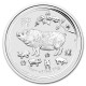 AUSTRALIA 1 DOLAR 2019 AÑO DEL CERDO 2ª SERIE LUNAR @ULTIMA MONEDA@ DE PLATA PURA SC Year of the Pig OZ