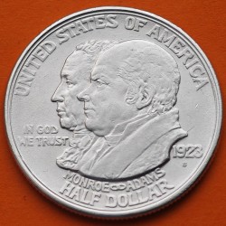 . @ESCASA@ ESTADOS UNIDOS 1/2 DOLAR 1923 DOCTRINA MONROE ADAMS KM.153 MONEDA DE PLATA USA Half Dollar Commemorative