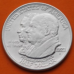 . @ESCASA@ ESTADOS UNIDOS 1/2 DOLAR 1923 DOCTRINA MONROE ADAMS KM.153 MONEDA DE PLATA USA Half Dollar Commemorative