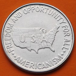 @ESCASA@ ESTADOS UNIDOS 1/2 DOLAR 1952 GEORGE CARVER & BOOKER T. WASHINGTON KM.198 MONEDA DE PLATA Half Dollar commemorative