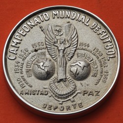 . @RARA@ 1970 MEXICO MEDALLA DE PLATA CAMPEONATO MUNDIAL DE FUTBOL - DEPORTE PAZ AMISTAD