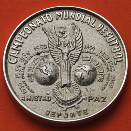 . @RARA@ 1970 MEXICO MEDALLA DE PLATA CAMPEONATO MUNDIAL DE FUTBOL - DEPORTE PAZ AMISTAD