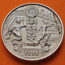 . @RARA@ MEXICO MEDALLA DE PLATA 1970 MUNDIAL DE FUTBOL LAZO DE AMISTAD ENTRE NACIONES 46,13 grs