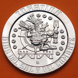 . @RARA@ 1970 MEXICO MEDALLA DE PLATA IX CAMPEONATO MUNDIAL DE FUTBOL TONATIUH DIOS DEL SOL y DEL COMBATE