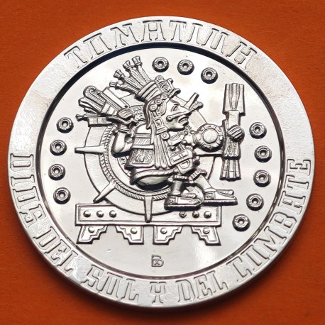 . @RARA@ 1970 MEXICO MEDALLA DE PLATA IX CAMPEONATO MUNDIAL DE FUTBOL TONATIUH DIOS DEL SOL y DEL COMBATE