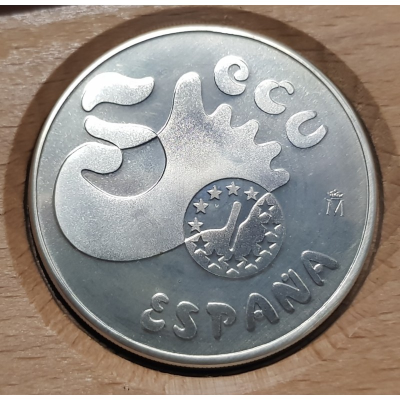 ESPAÑA 5 ECU 1990 ALFONSO X EL SABIO MONEDA DE PLATA PROOF 1 ONZA OZ ESTUCHE CERTIFICADO FNMT  5 ECUS 1990