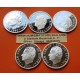 . 5 monedas x ESPAÑA 2000 PESETAS 1995+1999+2000+2001 ONU BARCELONA PROCLAMACION BILBAO CLARIN Estuche 4 ONZAS PLATA PURA