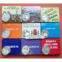 . 9 monedas x ESPAÑA 1000 PESETAS 1995+1996+1997+1998+1999+2000 PLATA ESTUCHE CERTIFICADO FNMT Serie completa