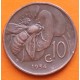 ITALIA 10 CENTIMOS 1934 Año XIV REY VITTORIO EMANUELE III KM.74 MONEDA DE COBRE MBC Italy copper