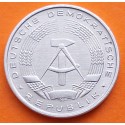 ALEMANIA DEMOCRATICA 10 PFENNIG 1981 A ESCUDO y VALOR TIpo 1 KM.10 MONEDA DE ALUMINIO SC- Germany DDR RDA 10 Pfn