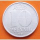 ALEMANIA DEMOCRATICA 10 PFENNIG 1981 A ESCUDO y VALOR TIpo 1 KM.10 MONEDA DE ALUMINIO SC- Germany DDR RDA 10 Pfn