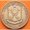 FILIPINAS 5 CENTAVOS 1963 ABORIGEN y VOLCAN KM.187 MONEDA DE LATON MBC- Philippines