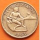 FILIPINAS 5 CENTAVOS 1963 ABORIGEN y VOLCAN KM.187 MONEDA DE LATON MBC- Philippines